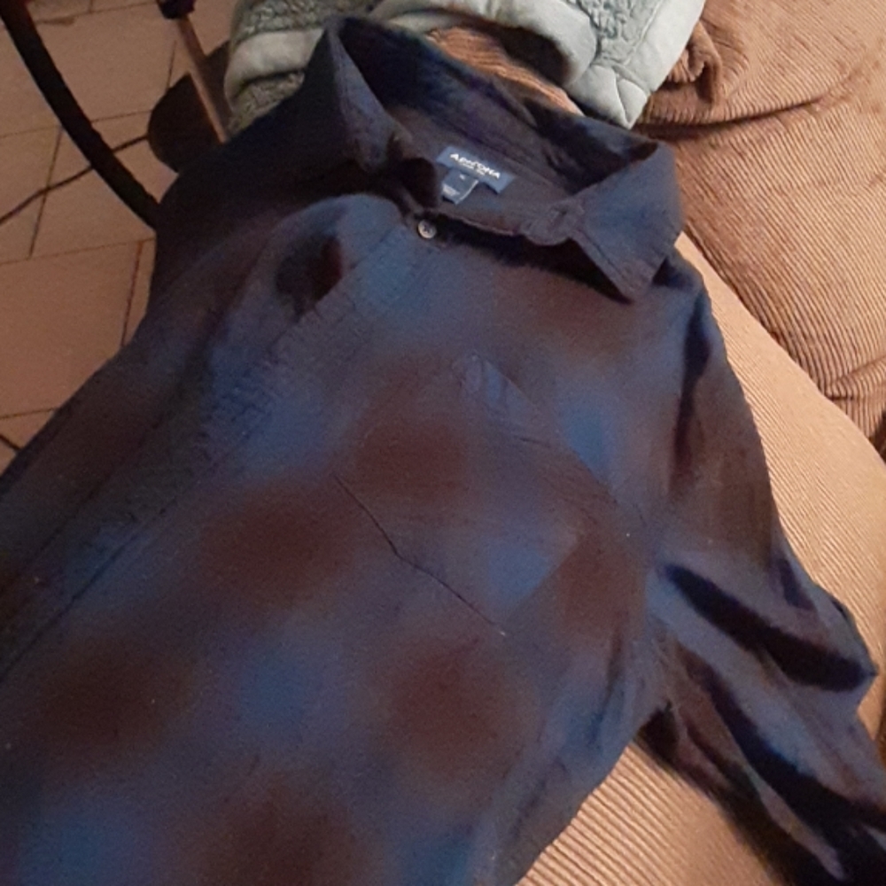 Blue long sleeve flannel
